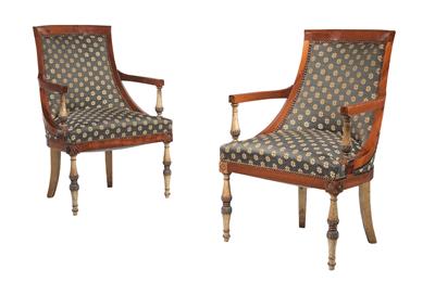 Pair of armchairs, - Oggetti d'arte