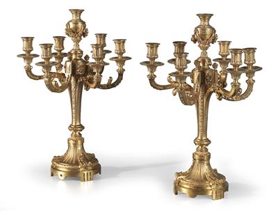 Pair of  candelabras, - Works of Art