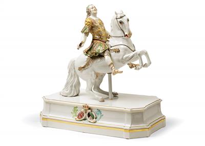 An equestrian statue of King August III., Prince Elector of  Saxony, - Works of Art