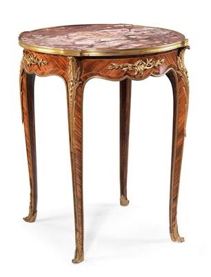 Small round salon table, - Starožitnosti