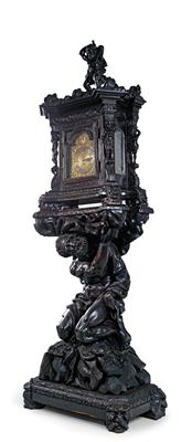 "Atlas with clock" - Furniture and works of art