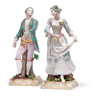 A courtly couple in dancing pose, - Mobili e oggetti d'arte