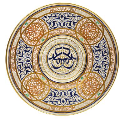 Lobmeyr-Platte im "Arabischen Stil", - Antiquitäten und Möbel