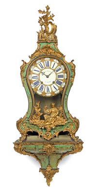A Rococo domestic clock with bracket - Furniture and works of art