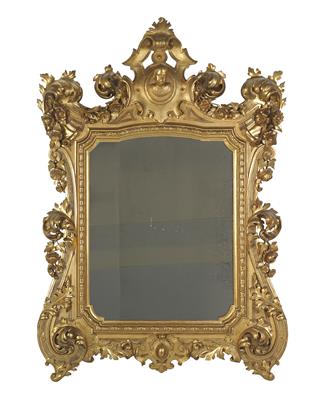 Large wall mirror, - Mobili e oggetti d'arte