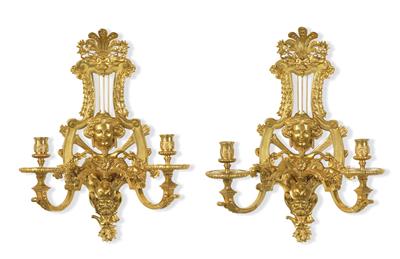 Pair of appliques in the style of Louis XIV, - Furniture and works of art