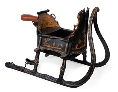 Rare child’s Baroque sledge, - Mobili e oggetti d'arte