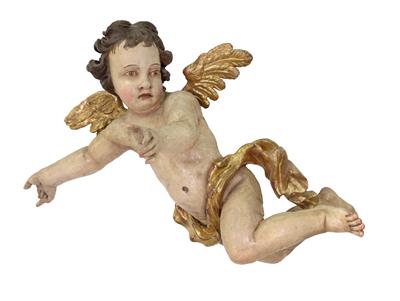 A Baroque angel, - Works of Art - Furniture, Sculptures, Glass and Porcelain