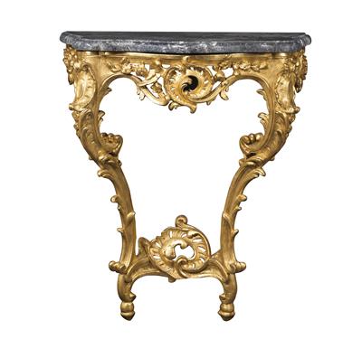 A console table, - Works of Art - Furniture, Sculptures, Glass and Porcelain