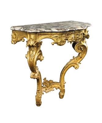 A console table, - Works of Art - Furniture, Sculptures, Glass and Porcelain