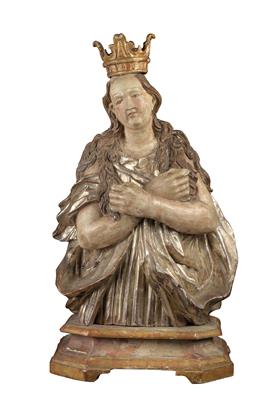 A female saint, - Starožitnosti - Nábytek, Sochařská díla, Sklo a Porcelán