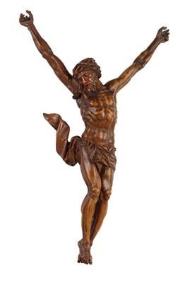 A figure of Christ, - Works of Art - Furniture, Sculptures, Glass and Porcelain