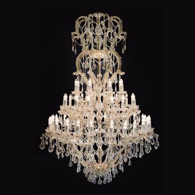 A large impressive glass chandelier in “Maria Theresa” style, - Works of Art - Furniture, Sculptures, Glass and Porcelain