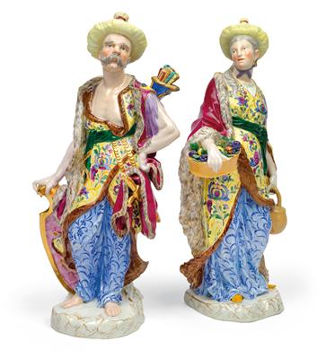 A Malabar couple, - Works of Art - Furniture, Sculptures, Glass and Porcelain