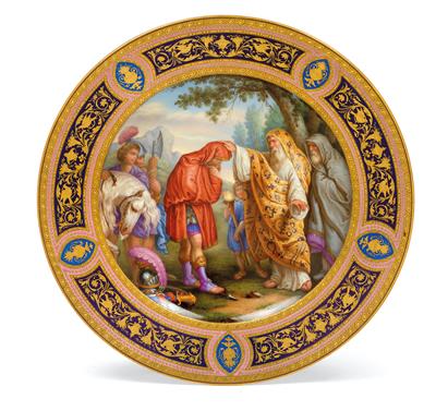A pictorial plate “King Saul”, - Starožitnosti - Nábytek, Sochařská díla, Sklo a Porcelán