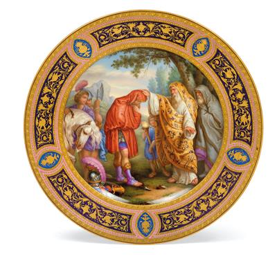 A pictorial plate “King Saul”, - Oggetti d'arte - Mobili, sculture, vetri e porcellane