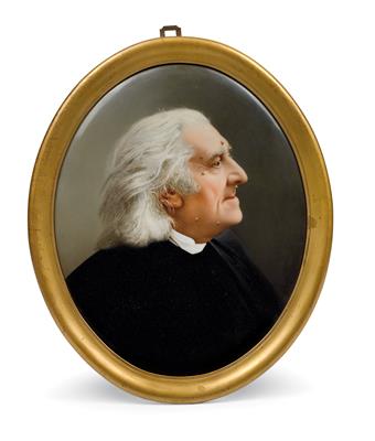 A porcelain painting - “Franz von Liszt”, - Oggetti d'arte - Mobili, sculture, vetri e porcellane