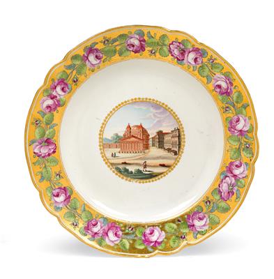 A Russian dinner plate as a dowry service for Alexandra Pavlovna, - Works of Art - Furniture, Sculptures, Glass and Porcelain