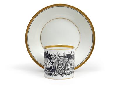 A Russian propaganda cup with saucer, - Starožitnosti - Nábytek, Sochařská díla, Sklo a Porcelán