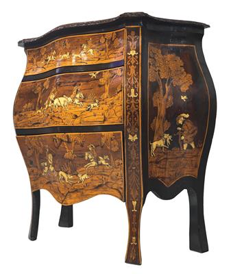 A small chest of drawers in Baroque style, - Starožitnosti - Nábytek, Sochařská díla, Sklo a Porcelán