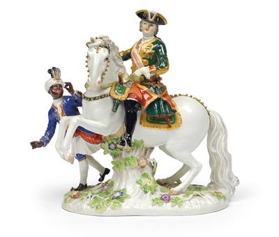 Czarina Elizabeth Petrovna, mounted, with Moor - Oggetti d'arte - Mobili, sculture, vetri e porcellane