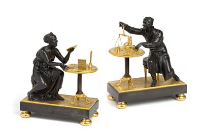 The money changer and the fortune teller, - Oggetti d'arte - Mobili, sculture, vetri e porcellane