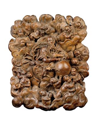 Workshop of Marian Rittinger, God the Father and the Holy Spirit dove surrounded by angels, - Oggetti d'arte - Mobili, sculture, vetri e porcellane