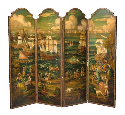 A Four-Piece Screen in the Manner of ANTOINE CARON (1521-1599), - Starožitnosti