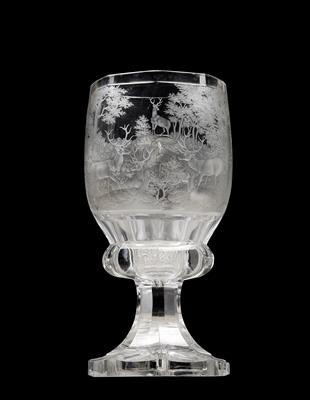 A Large Goblet Dated 1845, - Starožitnosti