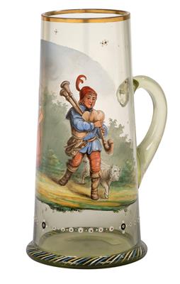 A Lobmeyr Jug with Bucolic Scene, - Starožitnosti