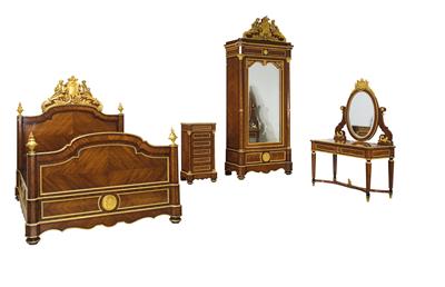 Prunkvolles Napoleon III-Schlafzimmerzimmer- Ensemble, - Möbel und dekorative Kunst, Skulpturen und Antiquitäten, Glas und Porzellan
