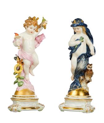 Allegories of “Day” and “Night”, - Furniture, Porcelain, Sculpture and Works of Art