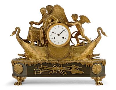 An Ormolu Empire “Chronos-Barke” Mantel Clock, - Furniture, Porcelain, Sculpture and Works of Art