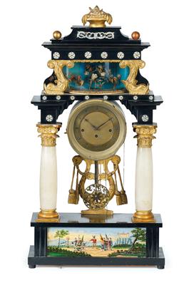 A Biedermeier Portal Clock with Musical Mechanism - Antiquariato e mobili