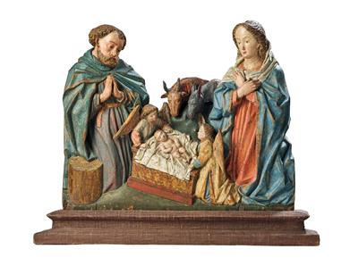 Gotisches Relief, Geburt Christi, - Möbel und Antiquitäten