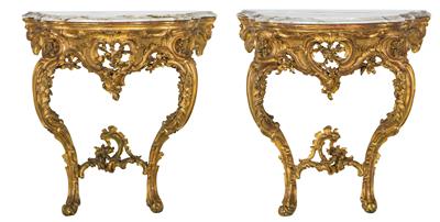 A Pair of Rococo Console Tables, - Works of Art 2020/11/05 - Realized ...