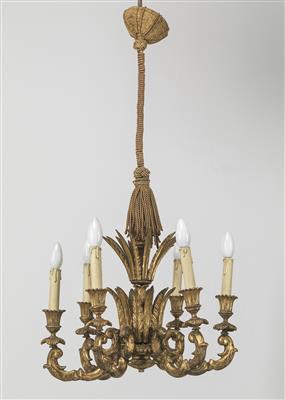 A small wooden chandelier, - Nábytek
