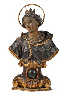 Martin Vinazer (Val Gardena 1674 -1744), a reliquary bust, - Nábytek