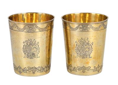 A Pair of Beakers from Augsburg, - L’Art de Vivre