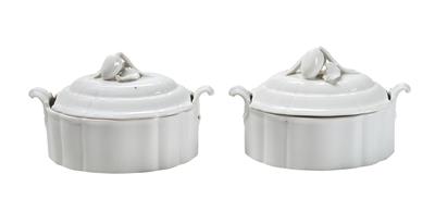 A Pair of Butter Dishes with Cover, - L’Art de Vivre