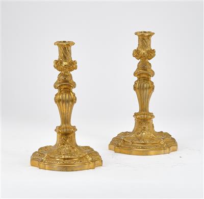 A Pair of Louis XVI Candelabra, - Works of Art