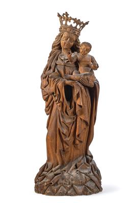 Werkstatt Jakob Kaschauer (geb. um 1400 - gest. vor 1463), Madonna mit Kind, - Möbel und Antiquitäten