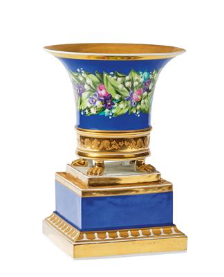 A Crater Vase with Flowers and Base, Vienna, - Starožitnosti