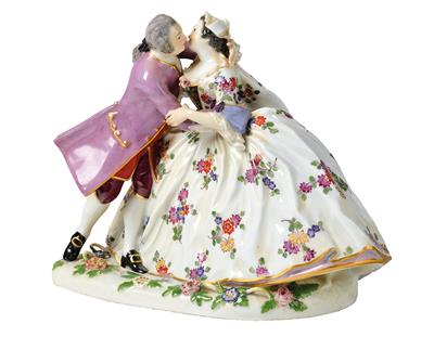 An Amorous Couple, Meissen, - Furniture; Works of Art; Glas and Porcelain