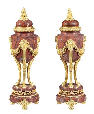 A Pair of French Decorative Vases, - Furniture; Works of Art; Glas and Porcelain