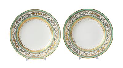 A Pair of Neo-Classical Plates, Vienna, - Furniture; Works of Art; Glas and Porcelain