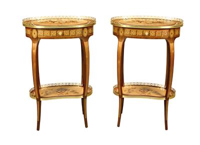 A Pair of Salon Side Tables, - Furniture; Works of Art; Glas and Porcelain
