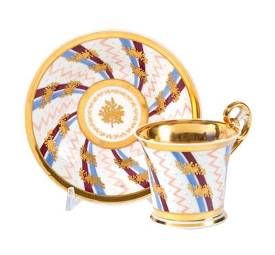 A Cup and a Saucer with Design Painting, Vienna, - Mobili e Antiquariato