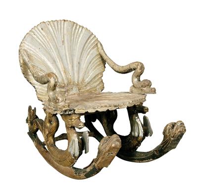 An Unusual Rocking Chair, - Furniture; Works of Art; Glas and Porcelain