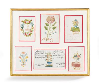 6 Friendship Cards, (from a Viennese Collection) - Antiques & Furniture